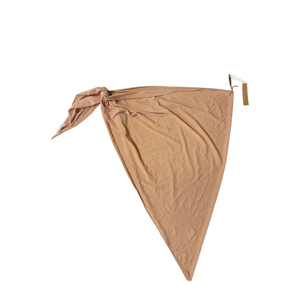 NWT SKIMS Kim Kardashian Mesh Cover Sarong Mini Skirt Tan 2X/3X OCHRE Stretch